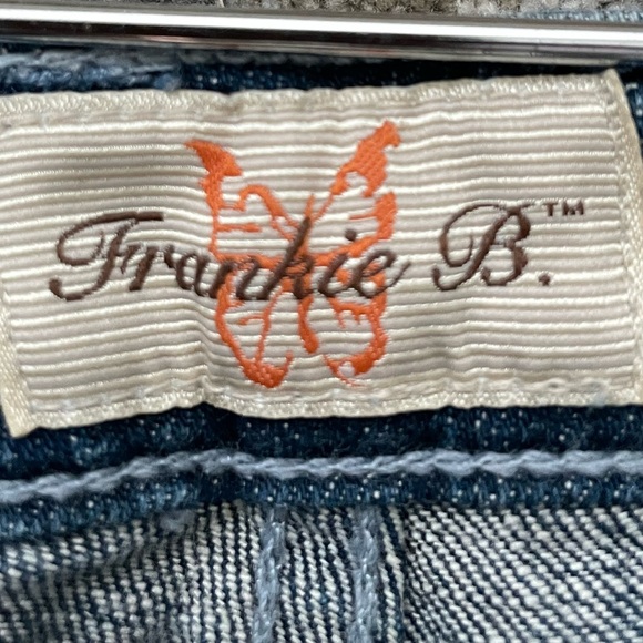 VTG Frankie B Low Rise Flared Jeans Size 8 Made in USA Western Boho - Picture 9 of 9